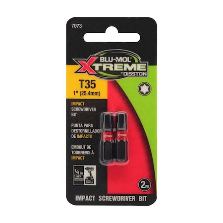 Blu-Mol Xtreme Blu-Mol Xtreme Torx 35 X 1 in. L Screwdriver Bit S2 Tool Steel 2 pc E0217073
